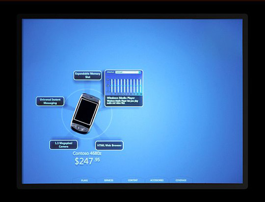 Интерактивный сенсорный стол Microsoft Surface