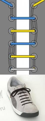 Как завязывать шнурки на кедах, кроссовках: Интересные способы